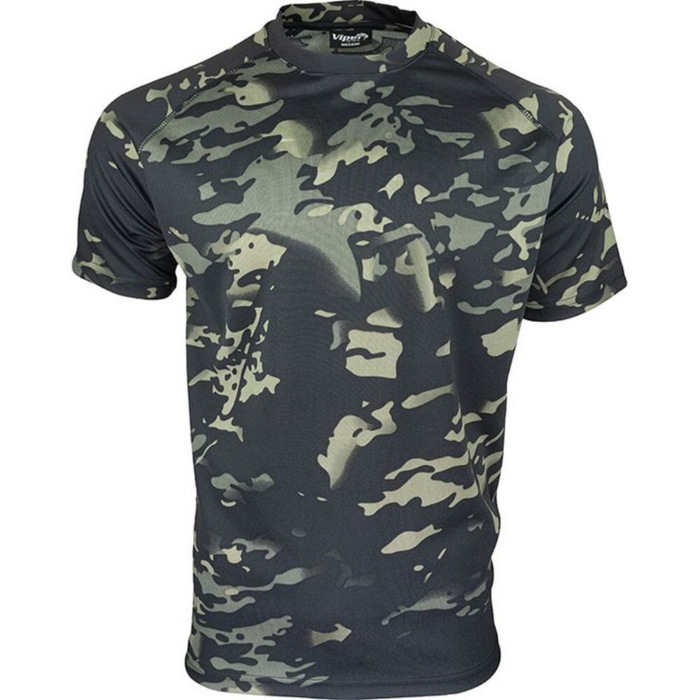 Viper Mens Tactical Camo Mesh T-Shirt / Black